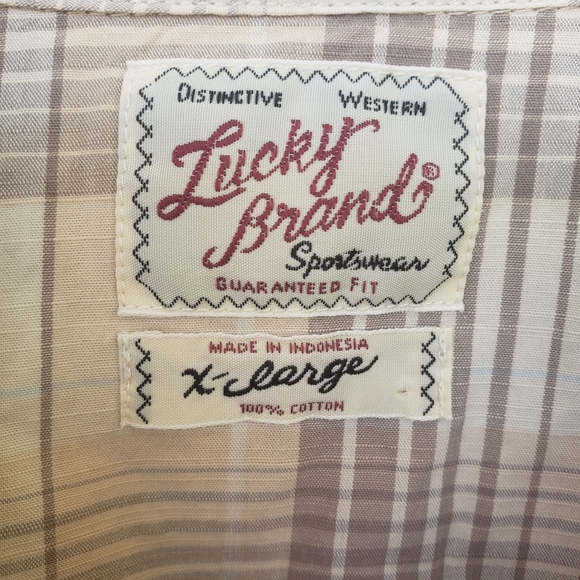 Y2K Lucky Brand Retro Western Wear Snap Shirt!!! - Picture 2 of 10